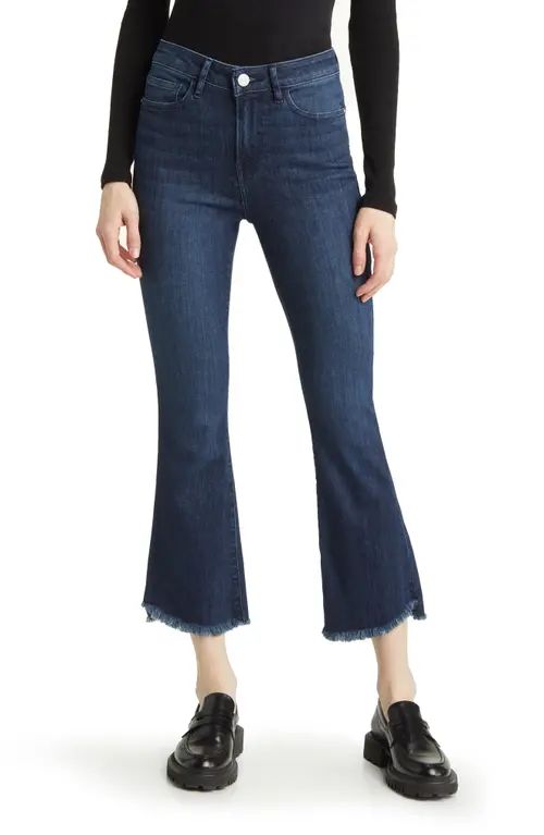 FRAME Le Crop Mini Boot Frayed Bootcut Jeans in Naples at Nordstrom, Size 31 | Nordstrom