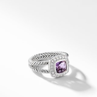 Petite Albion® Ring with Amethyst and Diamonds | David Yurman