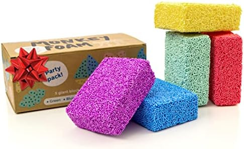 Monkey Foam - 40% More Than The Competitor's Combo Party Pack - 5 Giant Blocks in 5 Great Colors ... | Amazon (US)