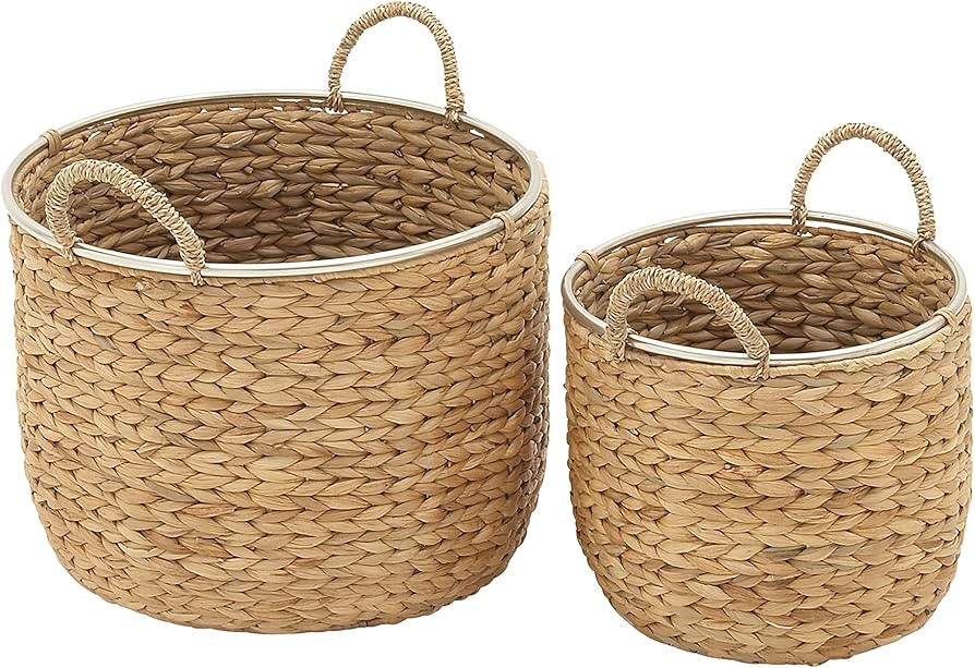 Deco 79 Seagrass Handmade Decorative and Functional Storage Basket Basket Organizer with Handles,... | Amazon (US)