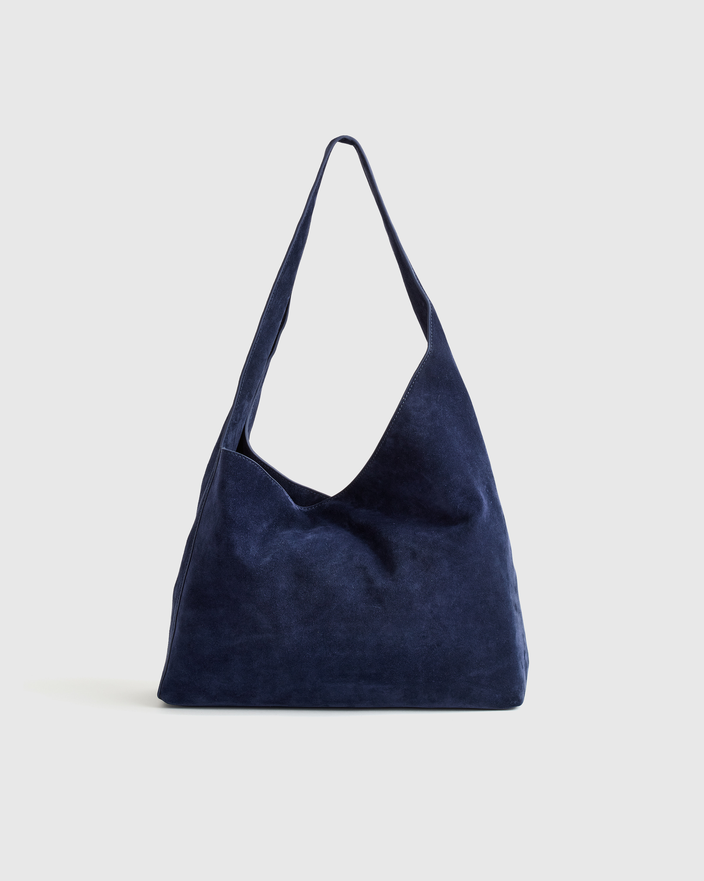 Quince | Women's Italian Suede Slouchy Shoulder Bag in Midnight, Suede Leather | Quince
