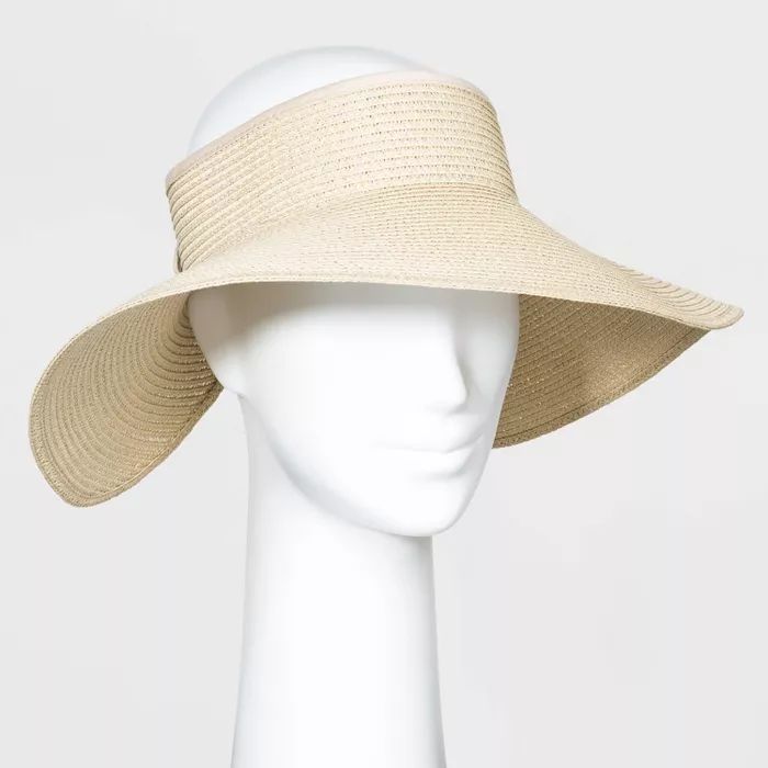 Women's Roll Up Visor Hats - A New Day™ Natural One Size | Target