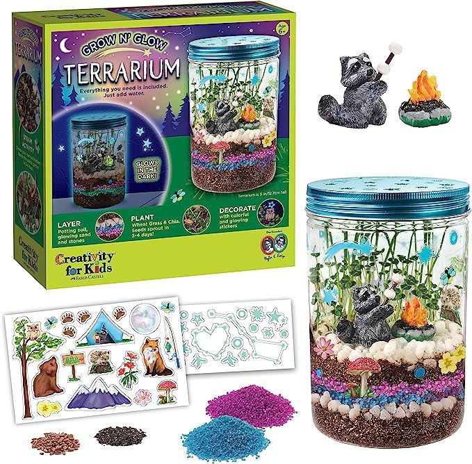 Creativity for Kids Grow 'N Glow Terrarium Kit for Kids - Educational Science Kits Ages 6-8+, Kid... | Amazon (US)