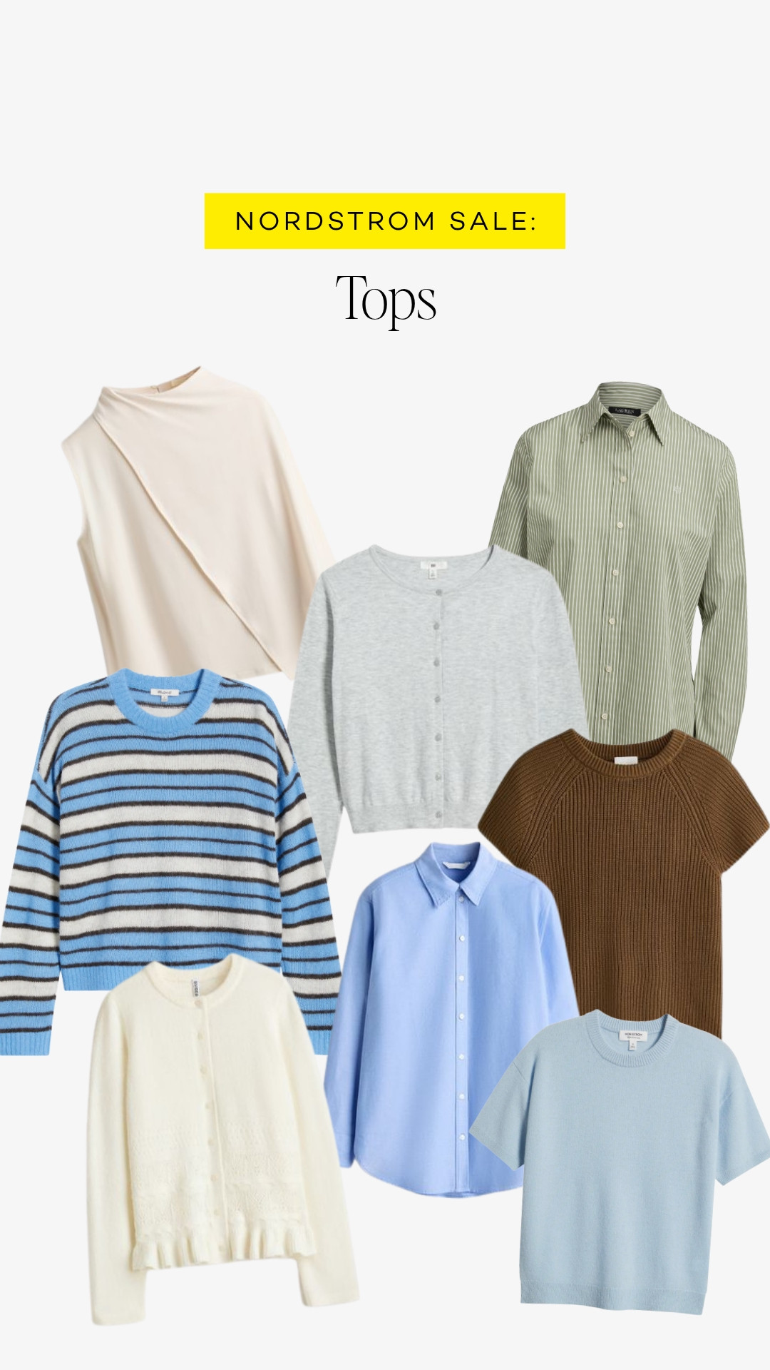 The tops worth adding to your wardrobe this season. Easy layering pieces, lightweight sweaters, elevated basics, and everyday button-downs that mix with almost everything.

#nordstromsale #capsulewardrobe #wardrobestaples #fallfashion #ltkfashion