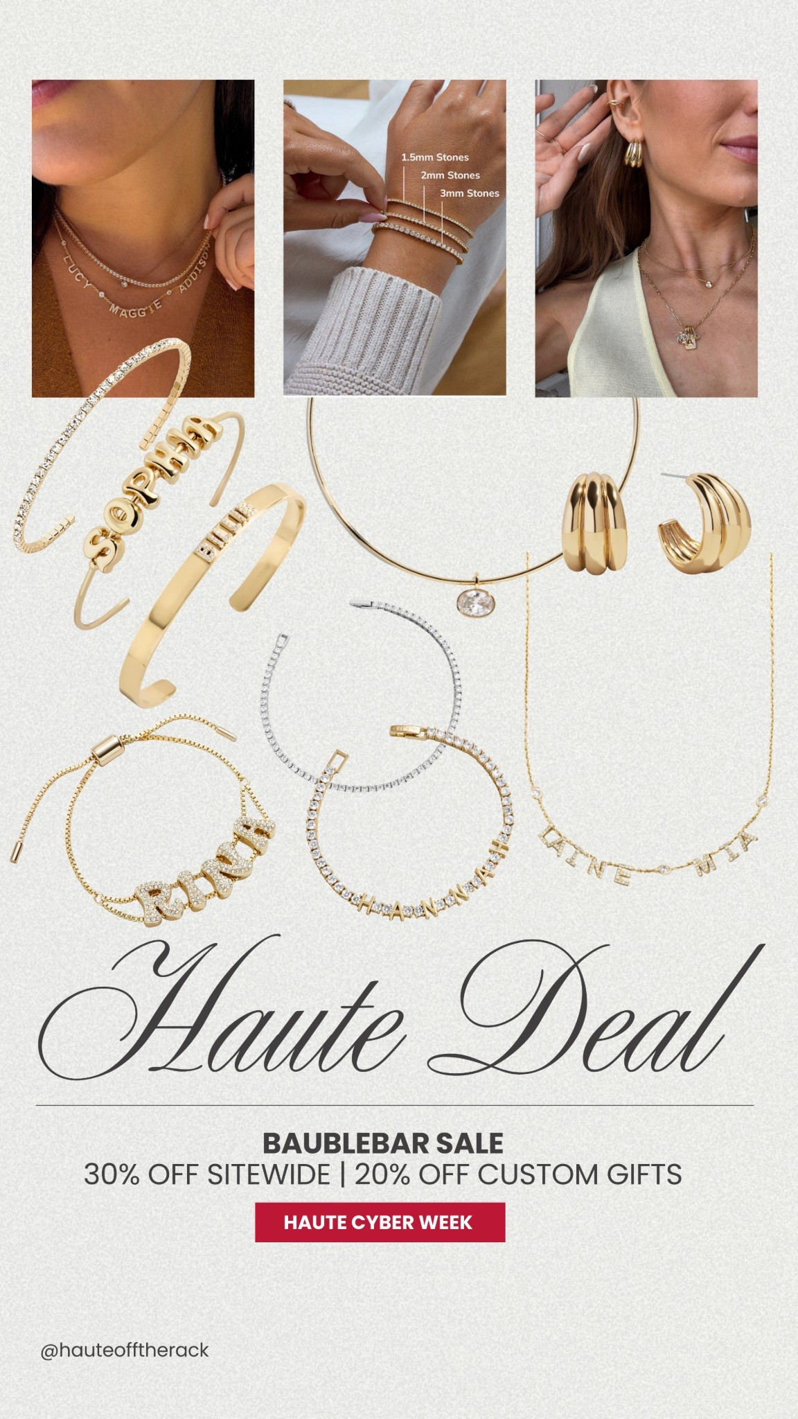 Baublebar sale 30% OFF site wide + 20% OFF custom jewelry! Perfect time to get some Christmas shopping done!

#giftguide #giftsforher
#bracelets #jewelry #baublebar #giftidea 

#LTKGiftGuide #LTKSaleAlert #LTKCyberWeek