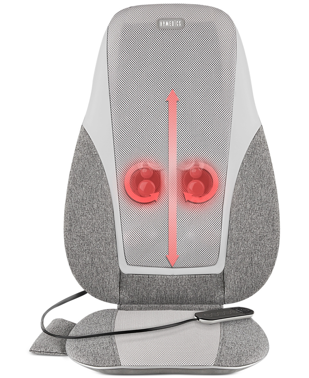 Homedics Shiatsu & Vibration Heated Massage Cushion - Grey | Macy's