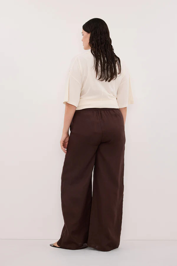 GINNY BURNT CHOC RAMIE PANT | DISSH