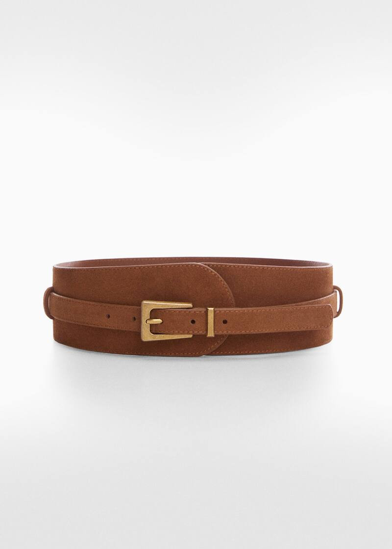 Wide suede belt -  Women | Mango USA | MANGO (US)