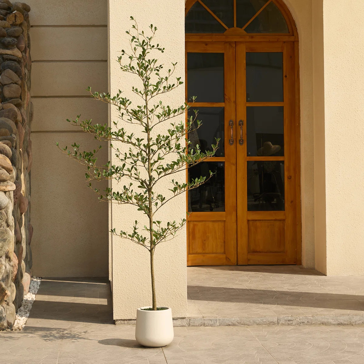 Primrue Adcock Faux Olive Tree, Fake Olive Tree with UV Protection for Indoor & Outdoor Decor & R... | Wayfair North America