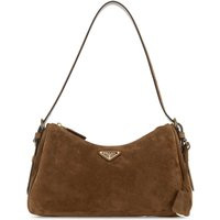 Prada Brown Suede Medium Aimã©E Shoulder Bag | Balardi (US & Canada)