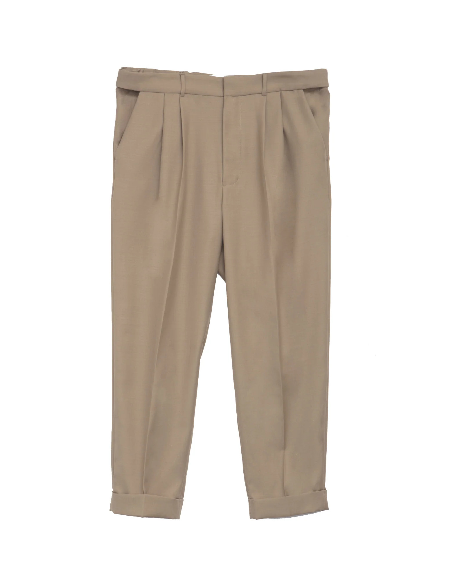 Drayton Pleat Front Pant- Khaki | BAACAL Limited, LLC