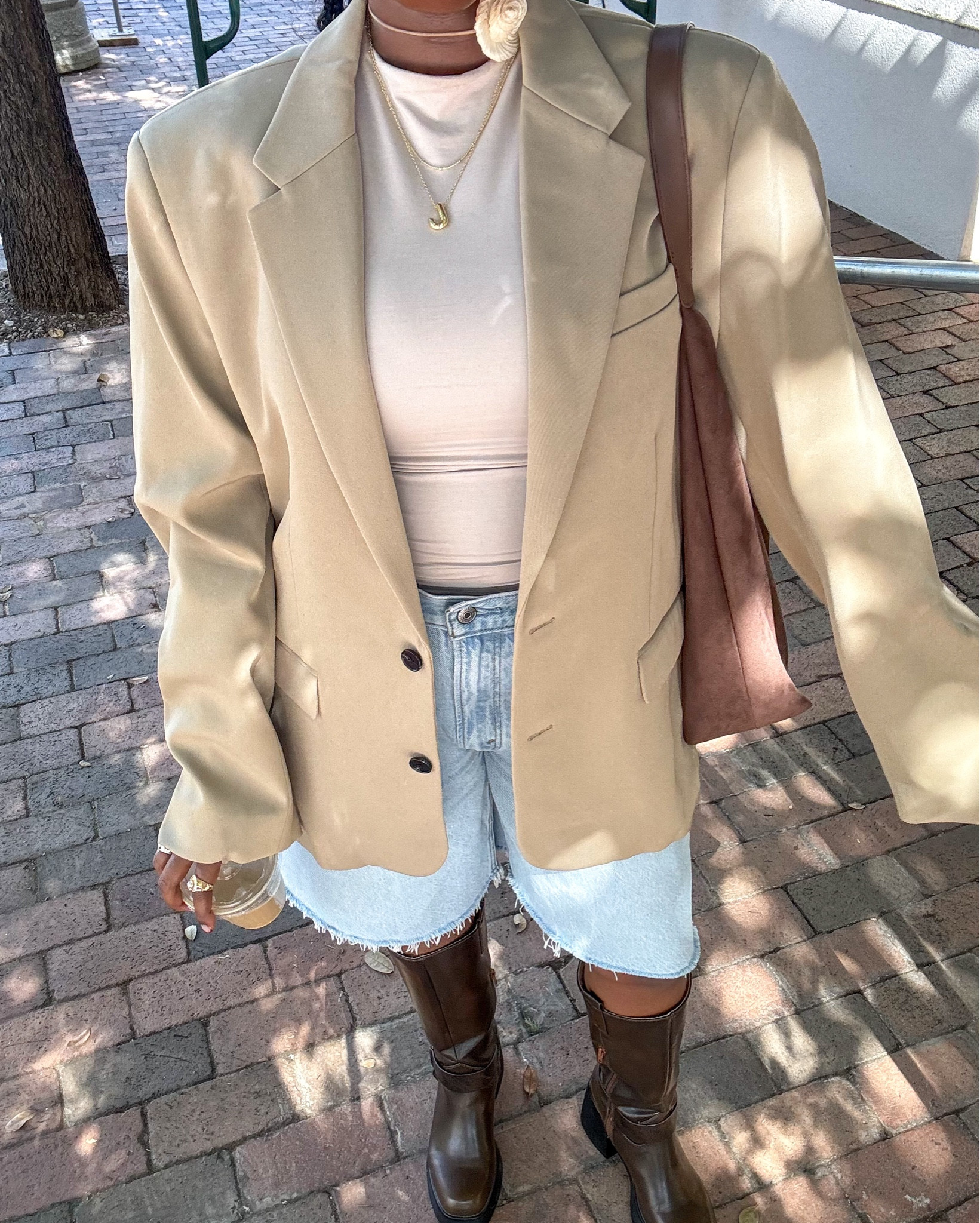 Thanksgiving Outfits by Vibe: Part 4 - Cool Girl 👢😎🧥🧋Going for a shorts-and-boots moment, adding depth with an oversized blazer. 

#LTKFindsUnder50 #LTKStyleTip #LTKHoliday