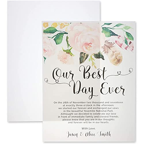 White Vellum Paper for Invitations and Tracing (8.5 x 11 in, 50 Sheets) | Amazon (US)