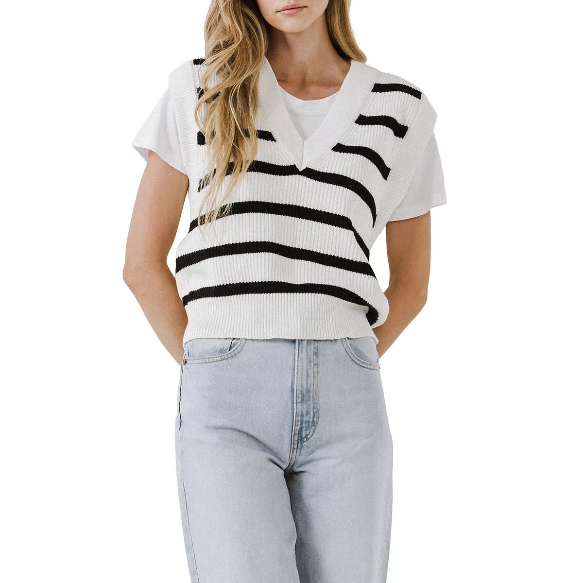 Stripe Knit Vest | Kohl's