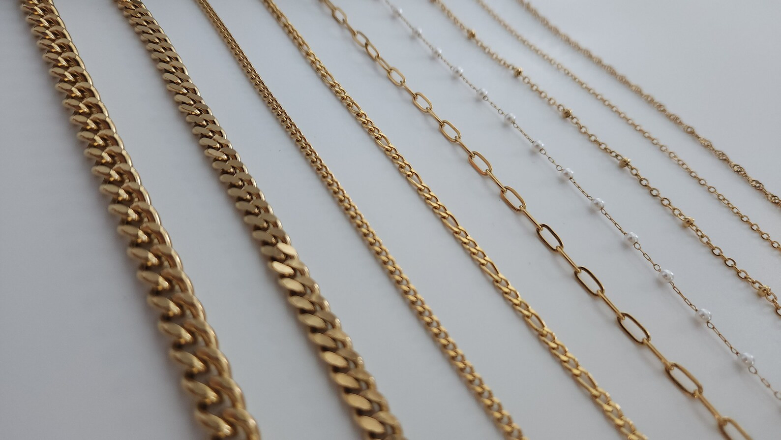 18K Gold Filled Cuban Links Chain, Twist Chain, Figaro Chain, Dainty Chain, Bead Chain, Cuban Cha... | Etsy (US)