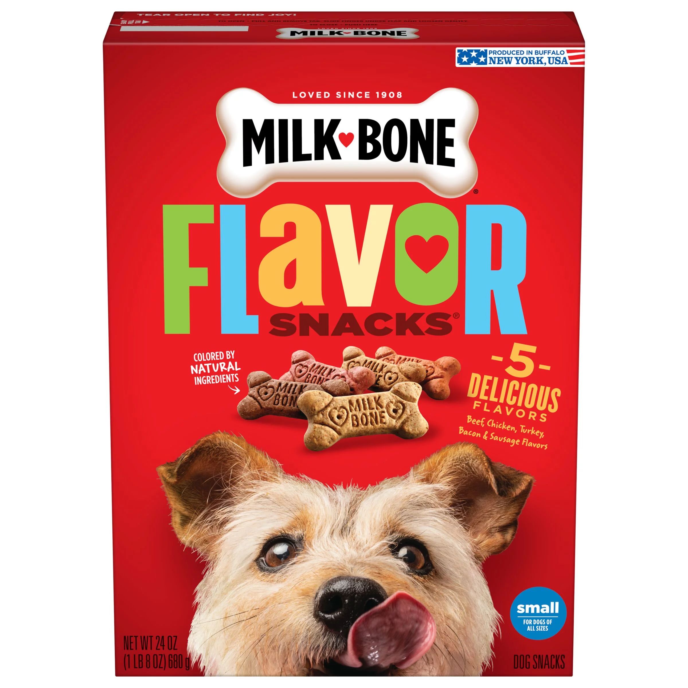 Milk-Bone Flavor Snacks Small Dog Biscuits, Flavored Crunchy Dog Treats, 24 oz. | Walmart (US)
