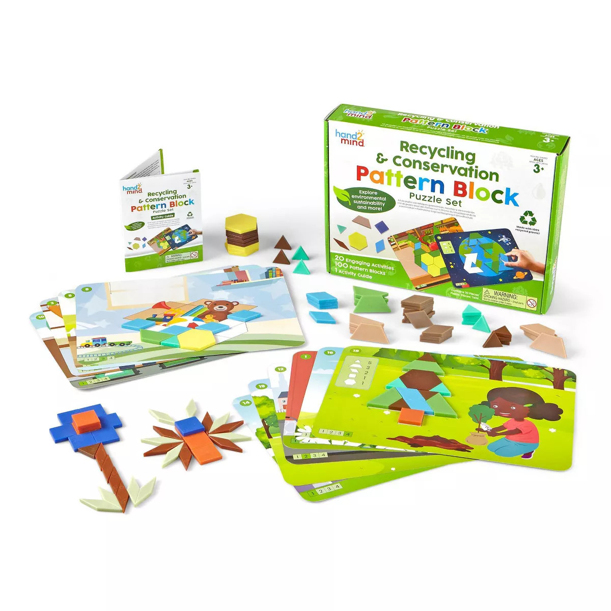 Hand2Mind Recycling & Conservation Pattern Block Puzzle Set | Target