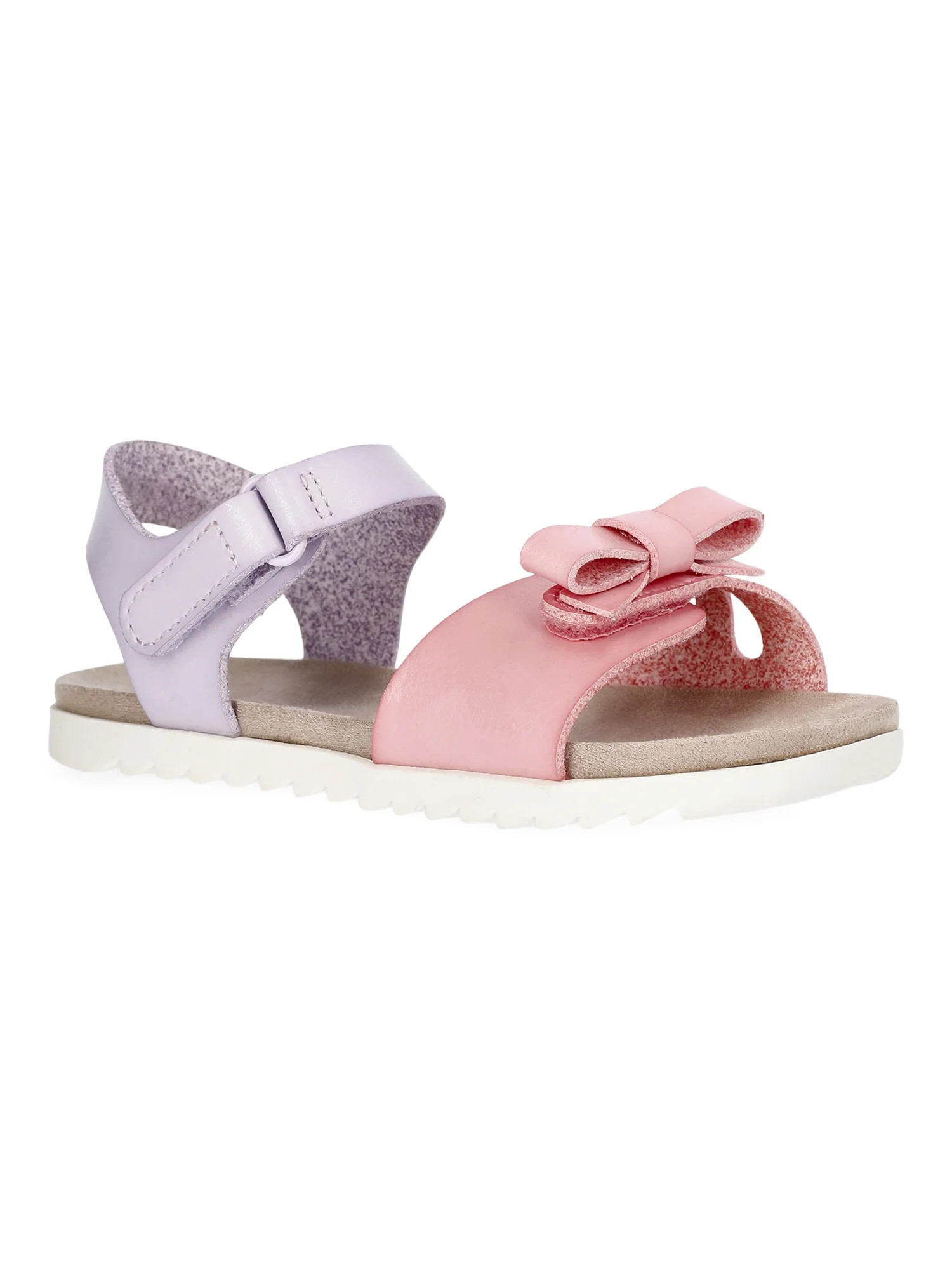Wonder Nation Baby and Toddler Girls Bow Sandals | Walmart (US)