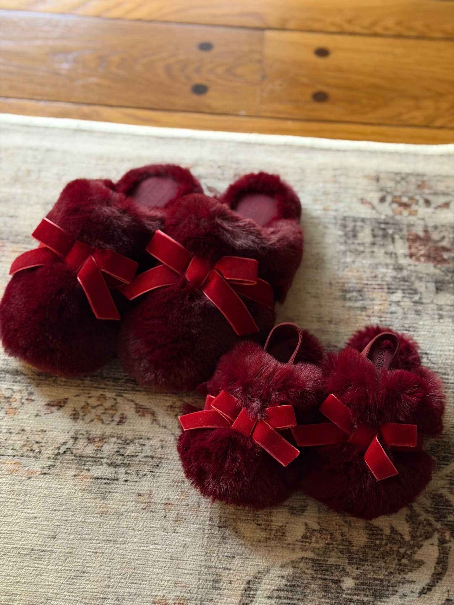 Mommy and me Christmas slippers 

#LTKFamily #LTKHoliday #LTKKids