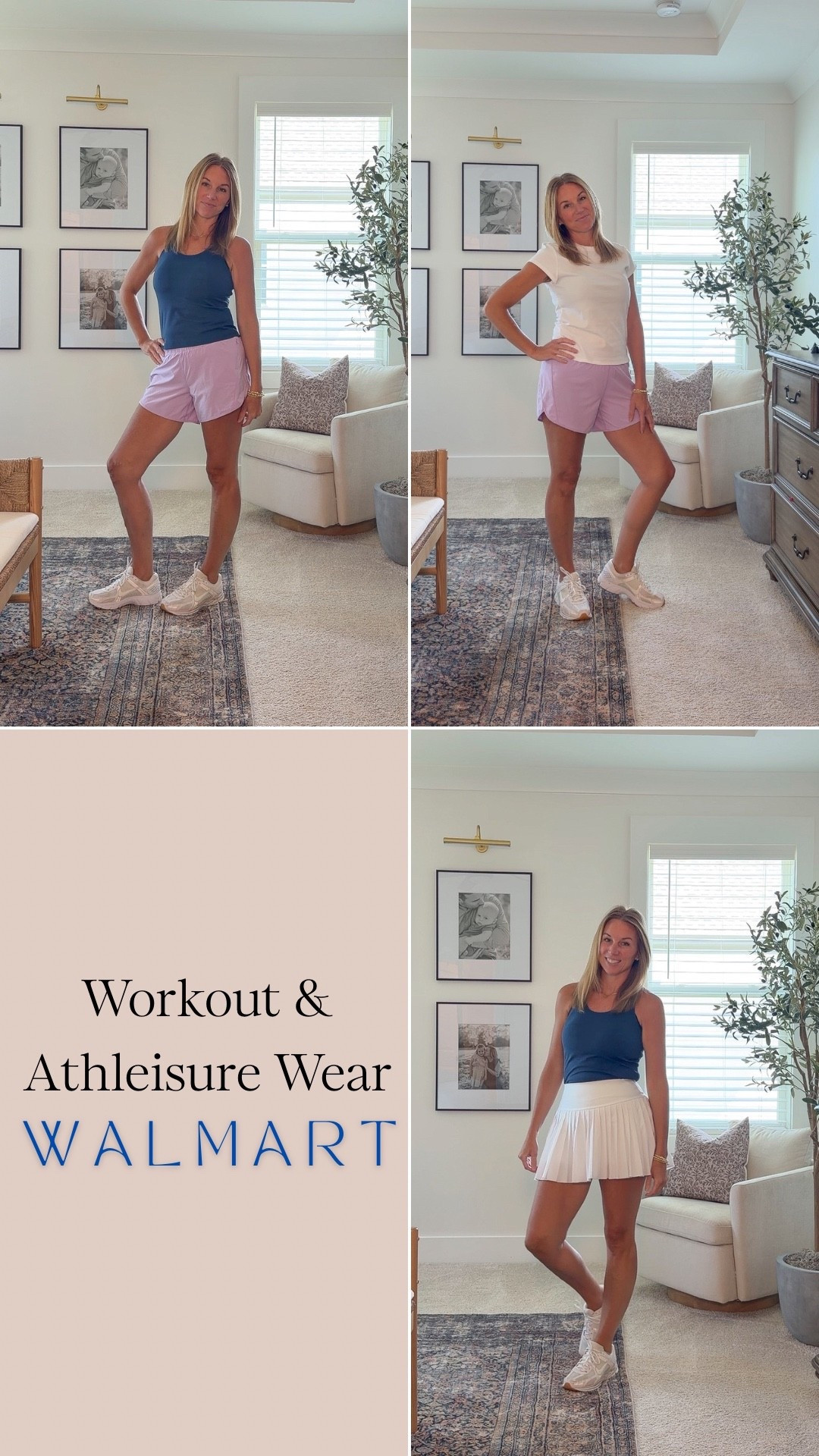 #ad I'm so excited that @walmart asked me to partner with them to share their NEWEST Workout and Athleisure Wear! #walmarpartner #walmartstyle

How cute are these athleisure wear outfits! I’ll be having them in rotate all summer! All on trend and super affordable!

I’m 5’5 around 130 lbs 
Small:
CRZ YOGA Pleated Tennis Skirt
CRZ YOGA Lilac Running Shorts

Medium:
CRZ YOGA Racerback
FREE ASSEMBLY Cap Sleeve T

Workout gear, athletic outfits, lounge outfits, vacation outfit, summer outfits, running shorts, athletic wear, athleisure, mom outfits, beach outfits, tennis skirt, pleated skirt, racerback tank, Walmart fashion

#LTKmomlife #LTKActive #LTKootd