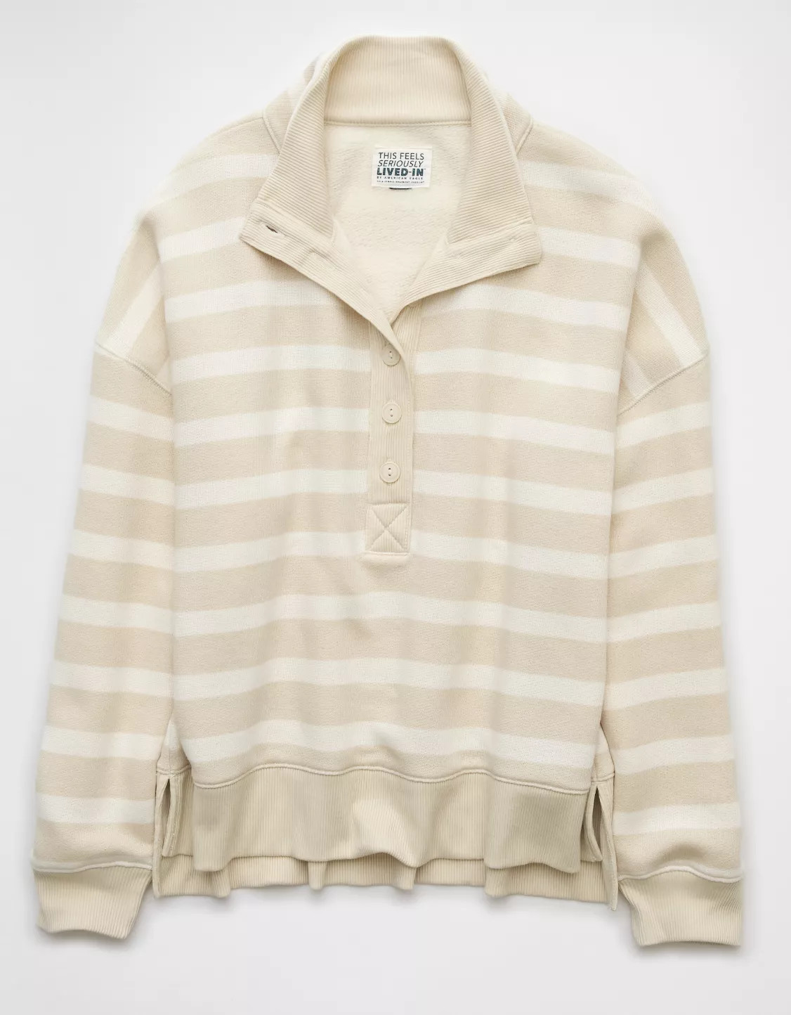 AE Big Hug Henley Sweatshirt | American Eagle Outfitters (US & CA)
