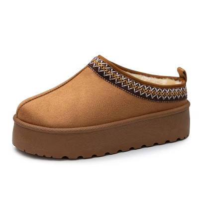 Alpine Swiss Emily Womens Platform Slippers Faux Fur Warm Slip On Clog Shoes Short Ankle Boots | Target