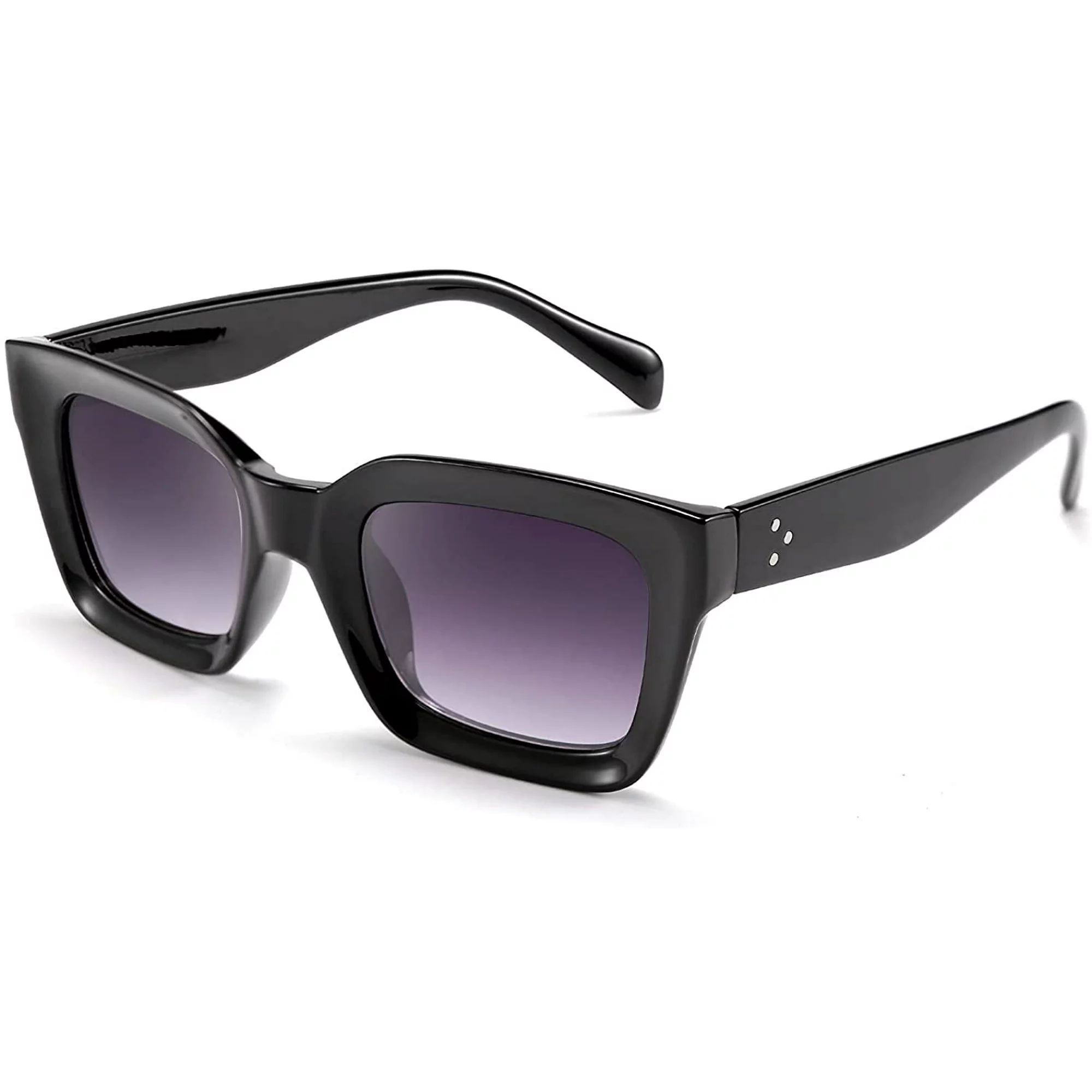 FEISEDY Classic Women Sunglasses Fashion Thick Square Frame UV400 B2471 - Walmart.com | Walmart (US)