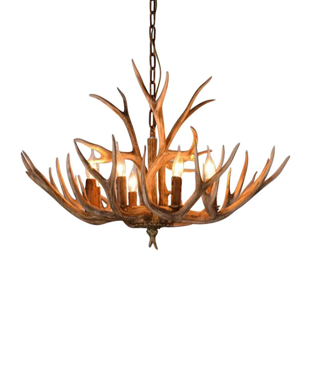 Escher Retro Antler Resin Chandelier Countryside Pendant Light | Wayfair North America