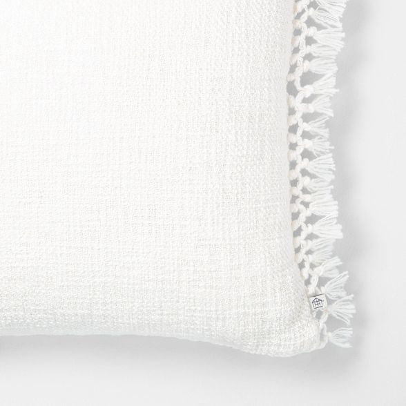 Knotted Fringe Pillow - Hearth & Hand™ with Magnolia | Target