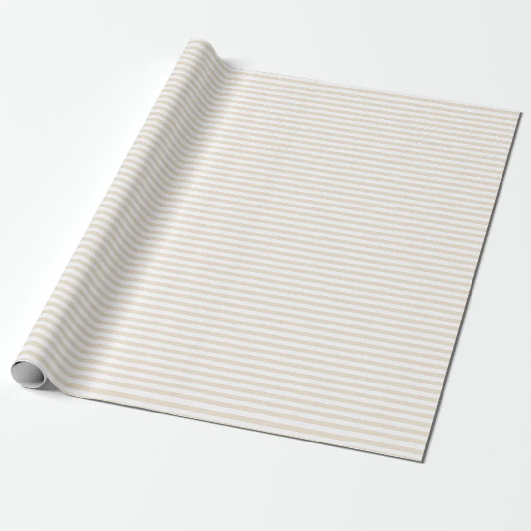 Elegant Ivory Stripes Wrapping Paper | Zazzle | Zazzle