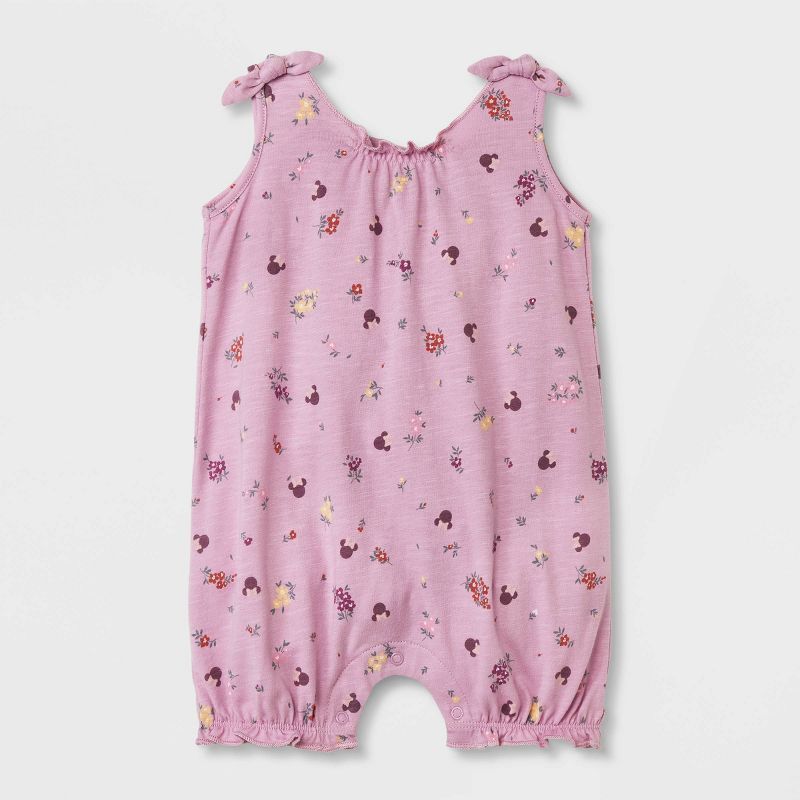 Baby Girls' Minnie Mouse Printed Tank Romper | Target