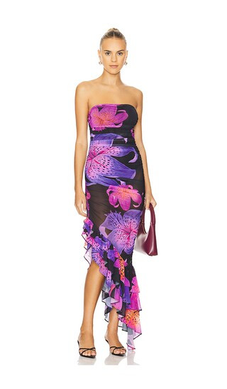 Trista Dress in Hibiscus Fall Cocktail Dress Fall Cocktail Wedding Guest Dress Cocktail Miami Dress | Revolve Clothing (Global)