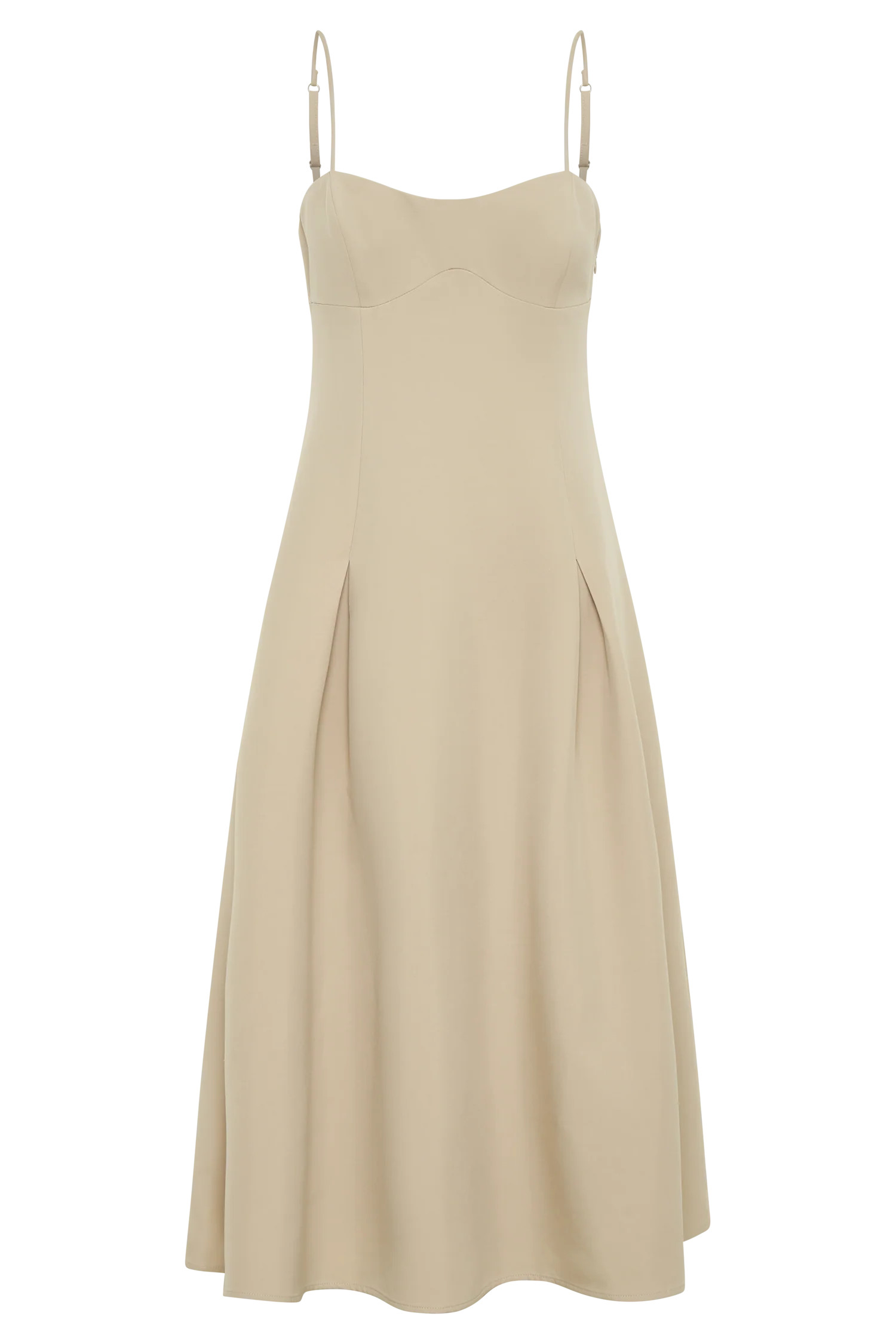 Alaina A-Line Midi Dress - Natural | MESHKI US