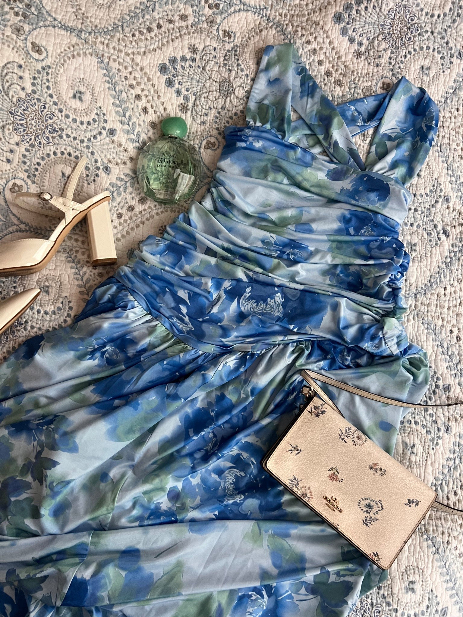 Wedding Guest Dress! I love this dress bc the straps can be worn in multiple ways, it’s light but super good quality, & drop waist. Perfect for a beach or destination wedding imo. & these heels are the comfiest & most versatile! 

#LTKWedding #LTKSaleAlert #LTKStyleTip