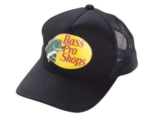 Bass Original Fishing Pro Trucker Hat Mesh Cap -Adjustable Snapback Hat for Men and Women-Great for Hunting, Fishing, Travel - Black | Amazon (US)