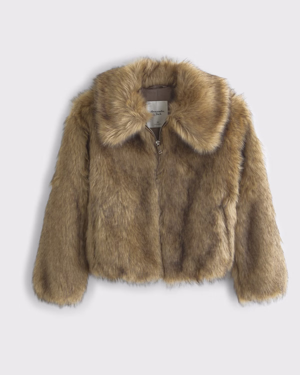 Short Faux Fur Coat | Abercrombie & Fitch (US)