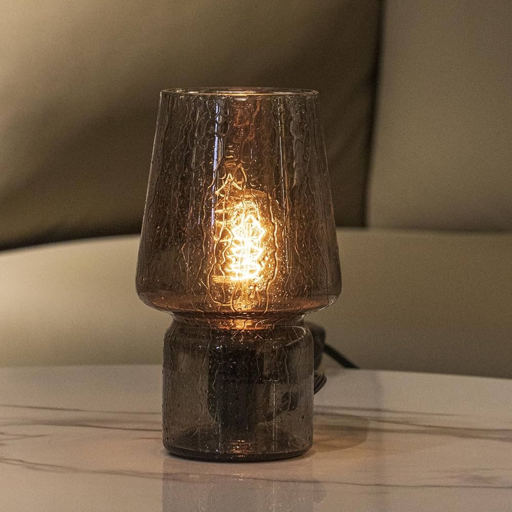 Mushroom Lamp,Small Table Lamp,Mini Lamp Cute Lamp Nightstand Lamp Kitchen Lamp Glass Lamp,Transl... | Amazon (US)