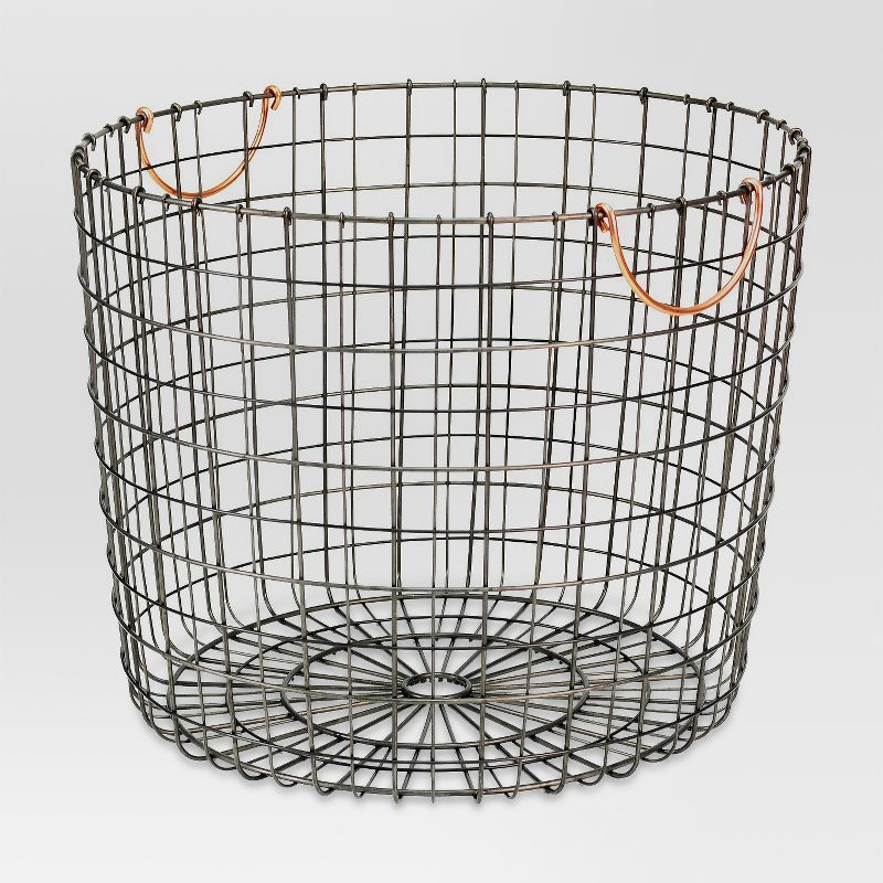 Extra Large Round Wire Decorative Storage Bin with Handles Copper - Threshold™ | Target
