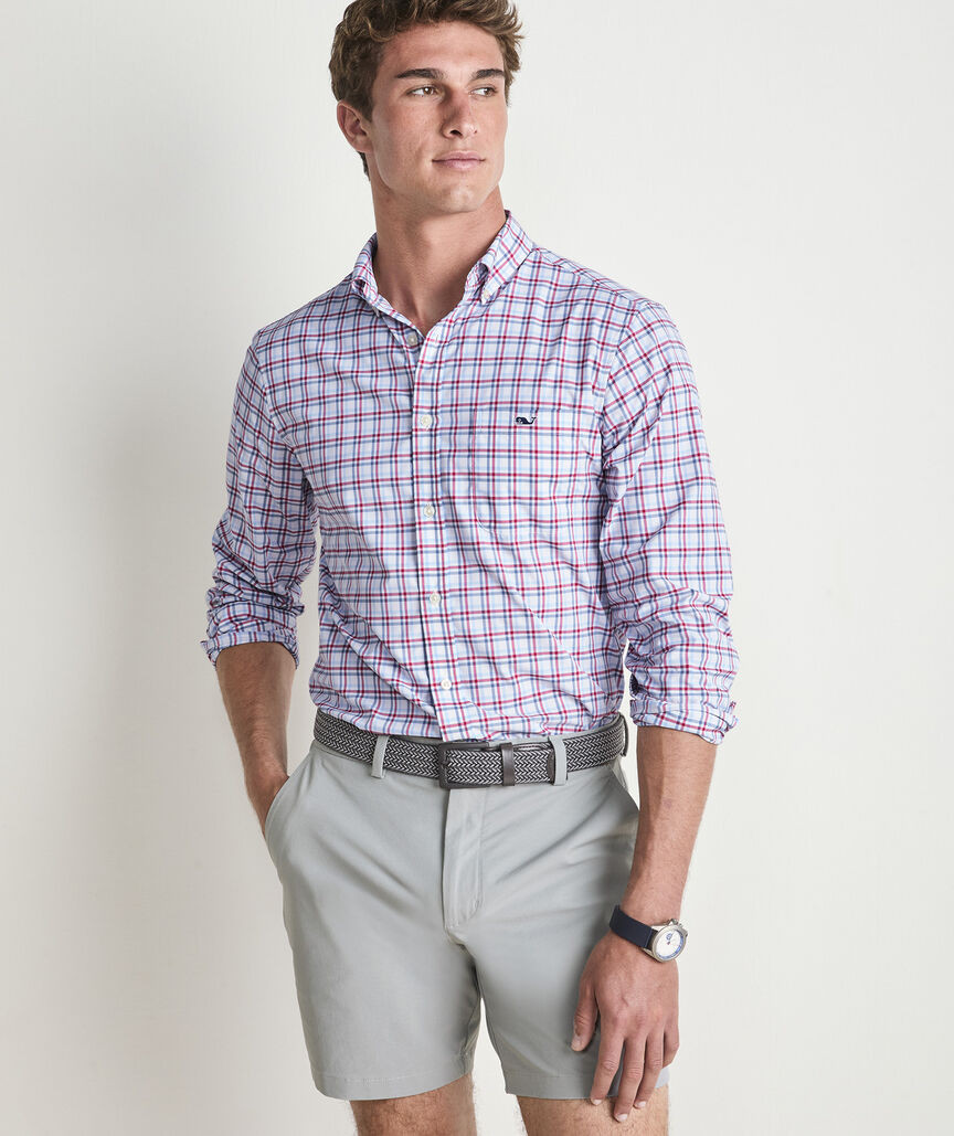 Callwood Plaid Featherweight Performance Shirt | vineyard vines