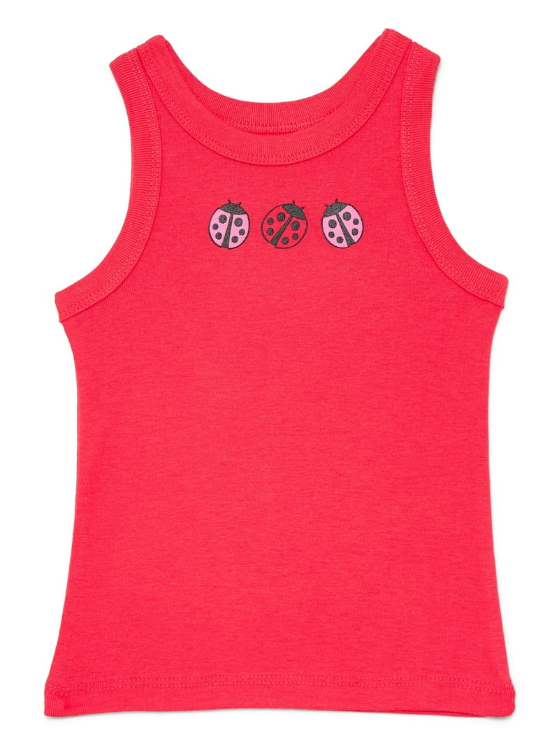 Wonder Nation Toddler Girls Ribbed Tank Top, Sizes 18M-5T | Walmart (US)