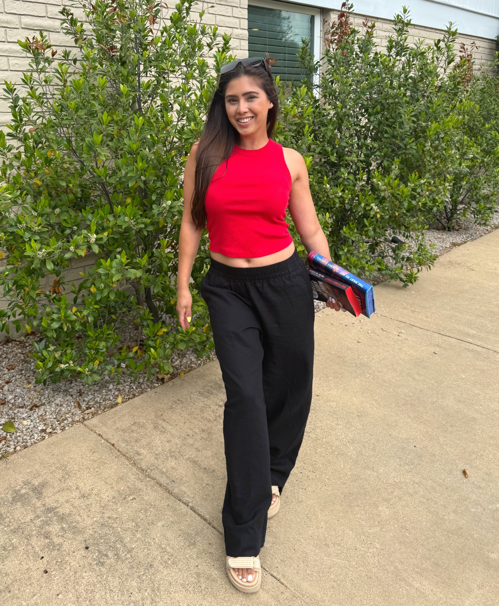 A busy Monday OOTD in my fav comfy linen pants! Perfect for the kids swim days before work & on the go! 🌊❤️☁️ 
#LTKpetite #LTKootd #LTKmom #LTKonthego #LTKlinenpants #LTKoldnavy #LTKfit #LTKcomfy #LTKsummer #LTKpant 

#LTKSwim #LTKActive #LTKmomlife