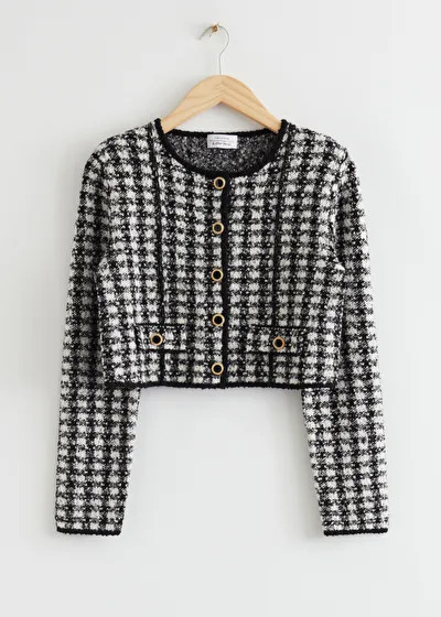 Short Tweed Padded Shoulder Jacket | & Other Stories US