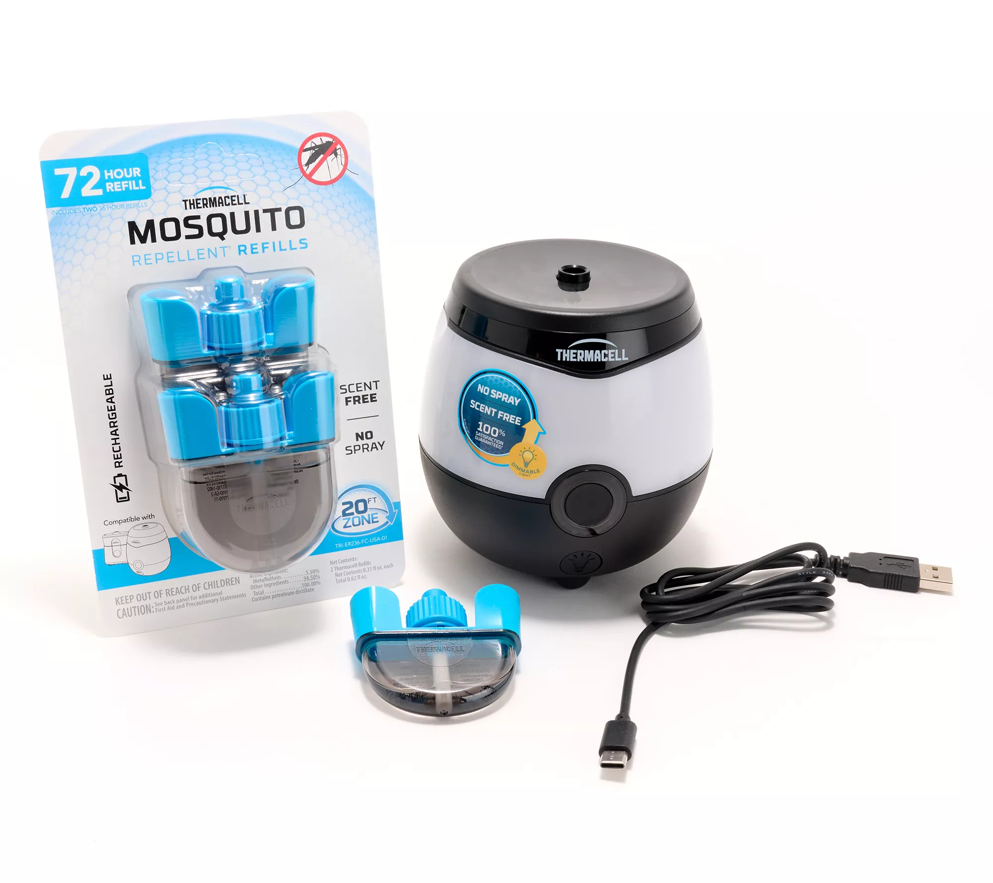 Thermacell EL55 Rechargeable Mosquito Repeller with 84hr of Refills | QVC