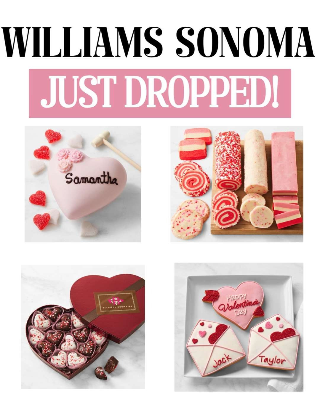 Obsessed is an understatement 💖🍫
This Personalized Chocolate Breakable Pink Heart with Roses paired with the Giant Personalized Valentine’s Day Cookies set is the ultimate sweet surprise for Valentine’s Day or Galentine’s gifting. From the stunning presentation to the indulgent treats, Williams Sonoma seriously nailed it with these festive goodies — thoughtful, fun, and guaranteed to make anyone feel extra loved 💕✨

#LTKValentines #LTKfoodie #LTKSeasonal #LTKHome #LTKfound 

 #LTKValentine #LTKfoodie #LTKSeasonal