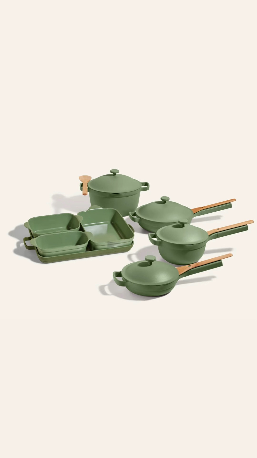 This multifunctional cookware set is such a smart kitchen upgrade. It includes mini and full size favorites, a versatile griddle pan, and ceramic baking dishes so you can cook more with fewer pieces. The nonstick ceramic coating is made without PFAS, lead, or cadmium, and the sturdy aluminum design helps heat everything quickly and even

#LTKHome #LTKfoodie