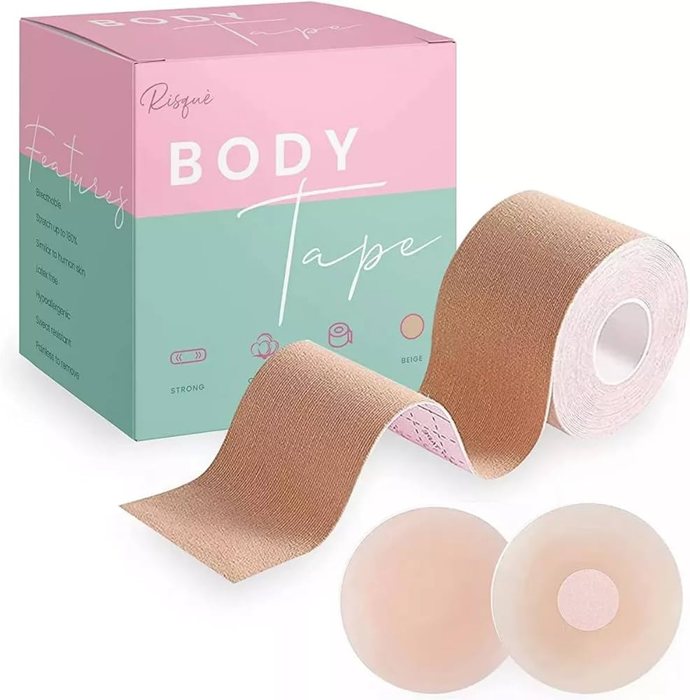 Boob Tape Boobtape for Breast Lift | includes Nipple Covers | Body Tape for Push up & Shape | Wor... | Amazon (US)
