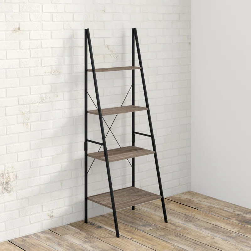 Almanzar 70.87'' H x 23.62'' W Steel Ladder Bookcase | Wayfair North America