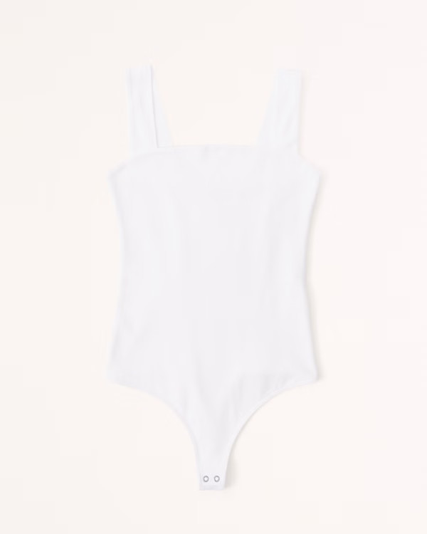 Cotton Seamless Fabric Squareneck Bodysuit | Abercrombie & Fitch (US)