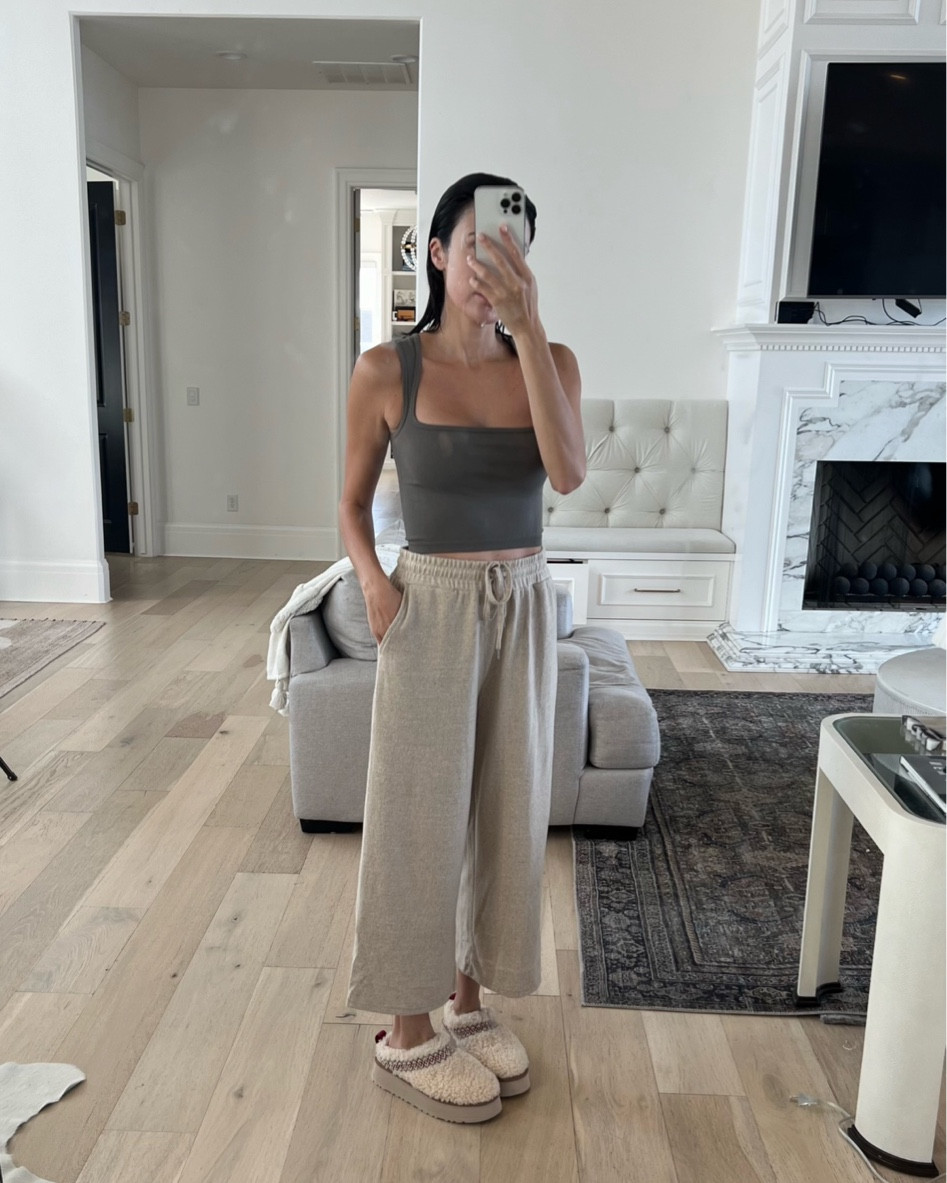 Neutral cozy outfit of the day 🤎 these pants are so soft & cozy and under $15! I’m wearing size small. 

Fall outfits; fall style; casual outfit; mom style; school drop off outfit; Walmart fashion; amazon fashion; Ugg; Ugg tazz slippers; fuzzy Ugg slippers; Christine Andrew 

#LTKfindsunder50 #LTKshoecrush #LTKstyletip