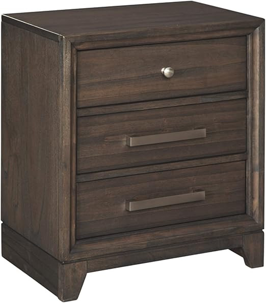 Signature Design by Ashley Brueban Transitional Contemporary 3 Drawer Nightstand with Dovetail Co... | Amazon (US)